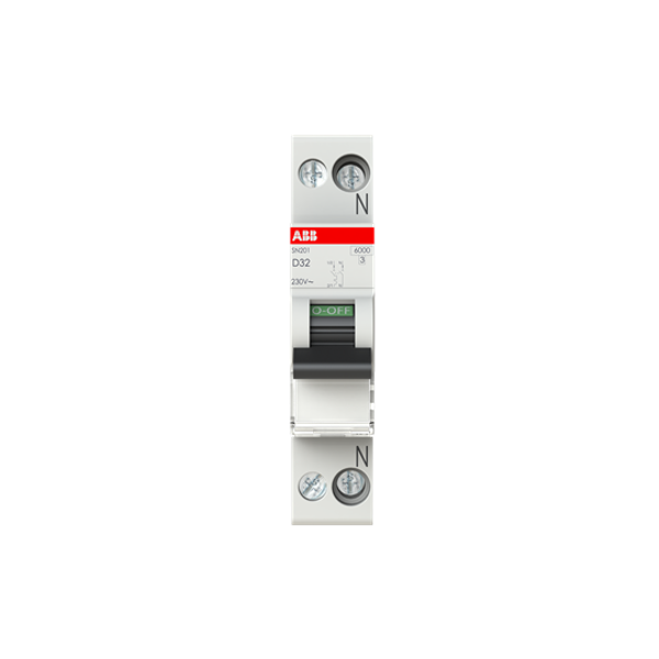 SN201-D32 Miniature circuit breaker - 1+NP - D - 32 A image 4