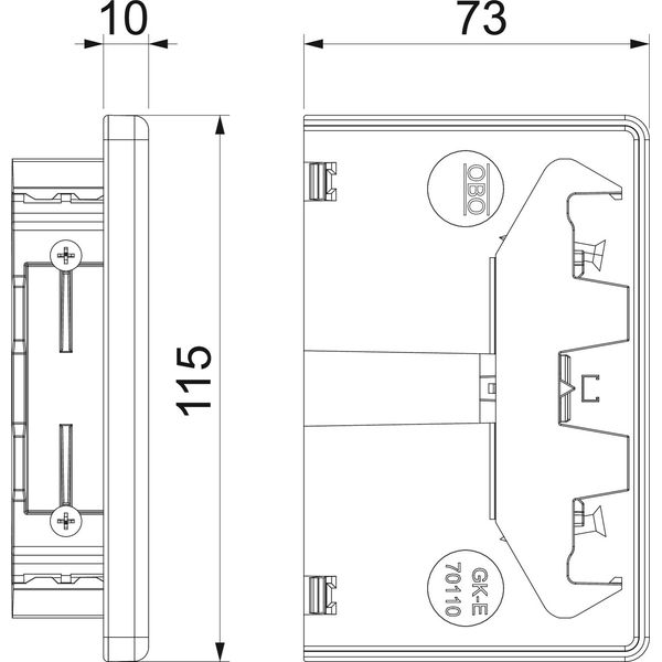 GK-E70110GR End piece  70x110mm image 2