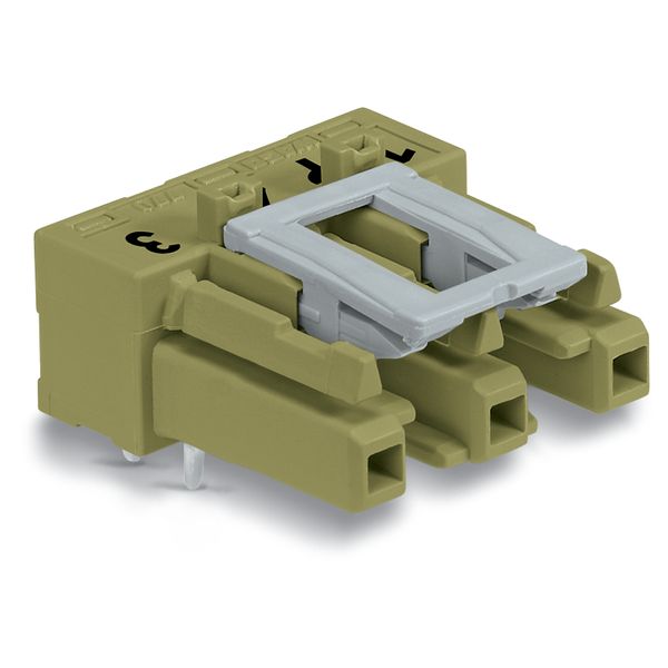 Socket for PCBs angled 3-pole light green image 5