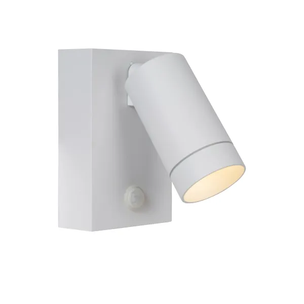 Lucide TAYLOR - Wall spotlight Outdoor - 1xGU10 - IP54 - White image 1