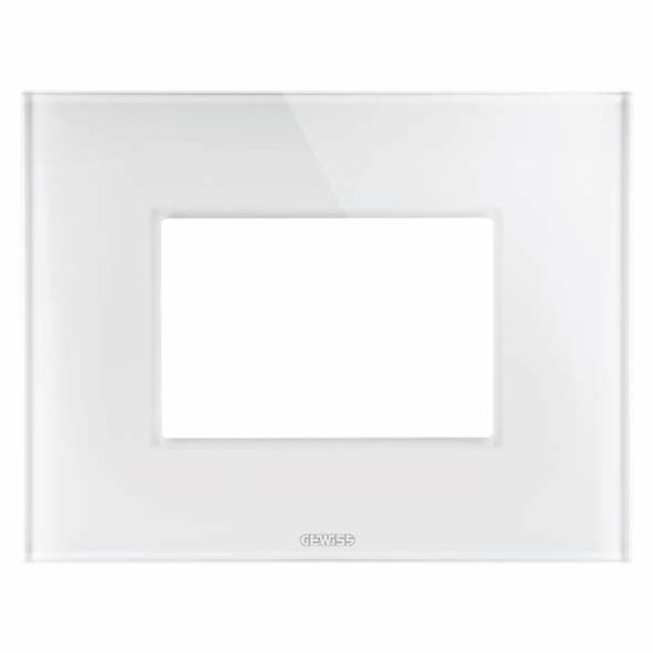 PLACCA ICE - IN GLASS - 3 MODULES - WHITE - CHORUSMART image 2