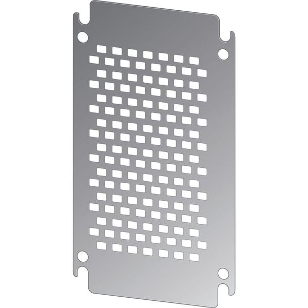 Mounting plate, perforated, galvanized, for HxW=400x600mm image 3