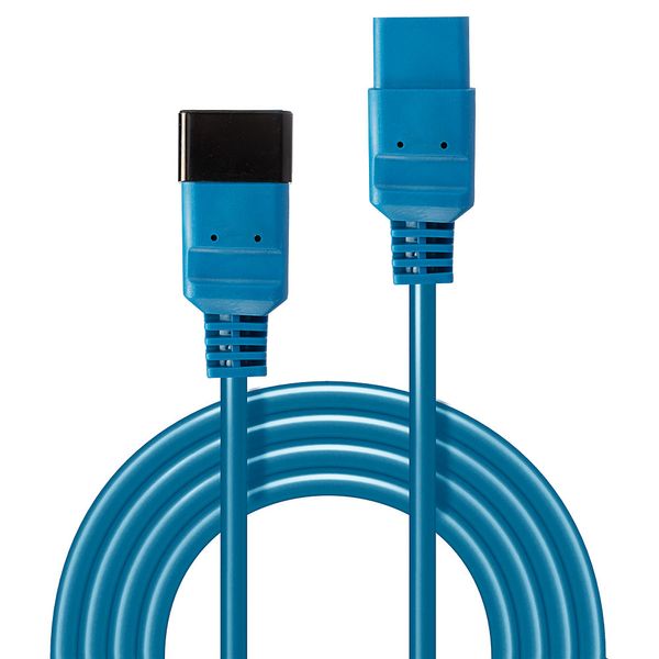 3m C20 to C19 Mains Extension Cable, blue IEC C20 Connector to IEC C19 Connector image 2