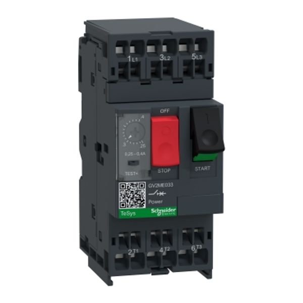 Motor circuit breaker, TeSys Deca, 3P, 0.25-0.4 A, thermal magnetic, spring terminals image 4