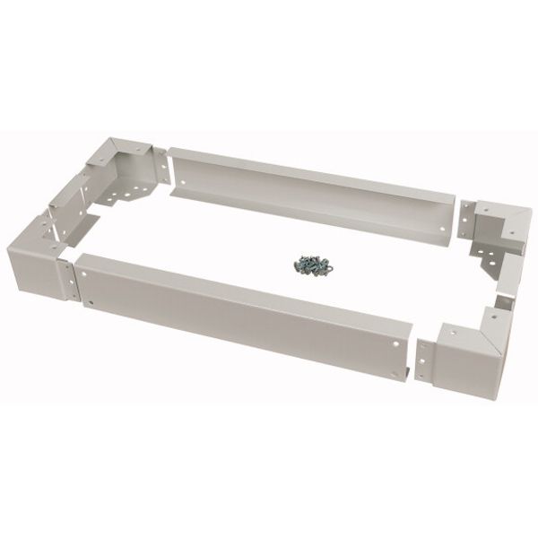 Plinth for cable connection baseframe, HxW=100x300mm, D=800mm, grey image 1