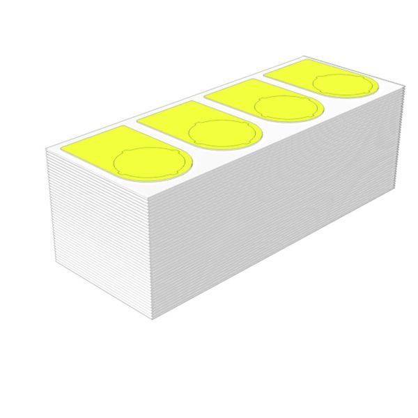 Device marking, halogen-free, Self-adhesive, 36 mm, Polyester, yellow image 1