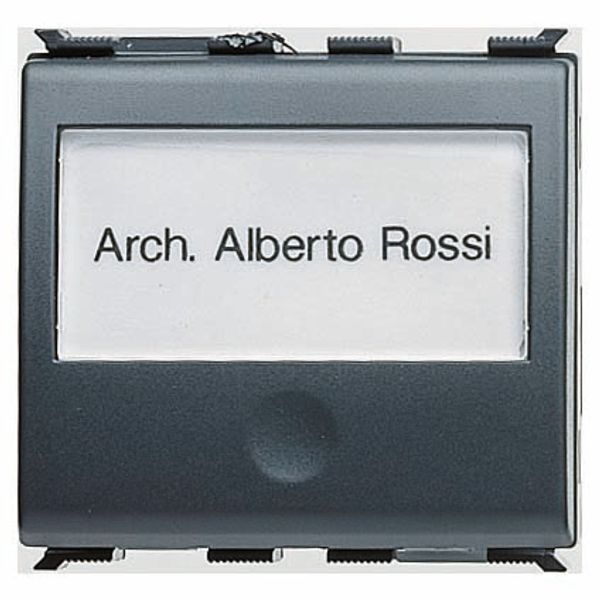PUSH-BUTTON WITH BACKLIT NAME PLATE 250V ac - 1P NO 10A ILLUMINABLE - 2 MODULES - PLAYBUS image 2