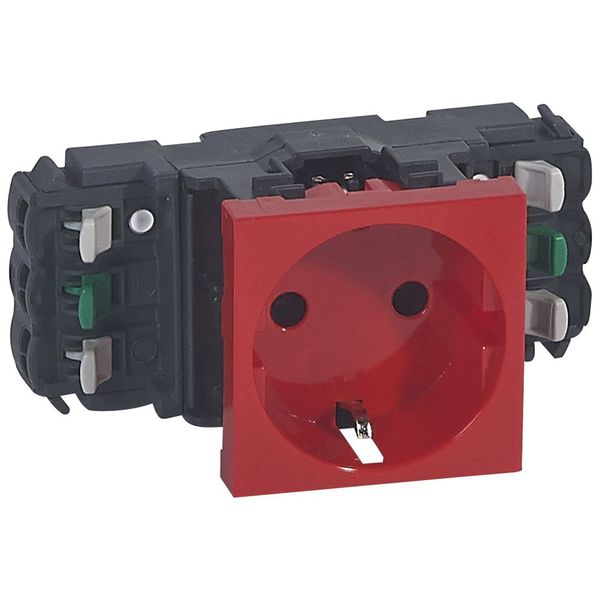 2P+E socket prog Mosaic for DLP trunking - automatic terminals - German std -red image 2