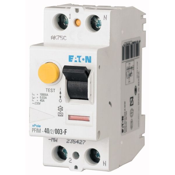 Residual current circuit breaker (RCCB), 63A, 2p, 300mA, type G/F image 1