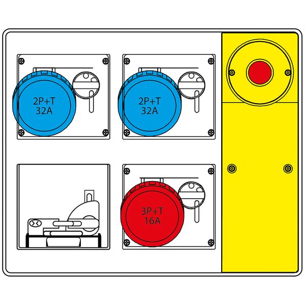 PLUG 3P+N+E 32A 6H IP44 OPTIMA REVERSE image 1