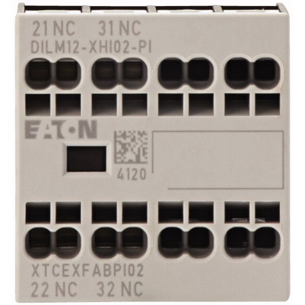 Auxiliary contact module, 2 pole, Ith= 16 A, 2 NC, Front fixing, Push in terminals, DILA, DILM7 - DILM15 image 1