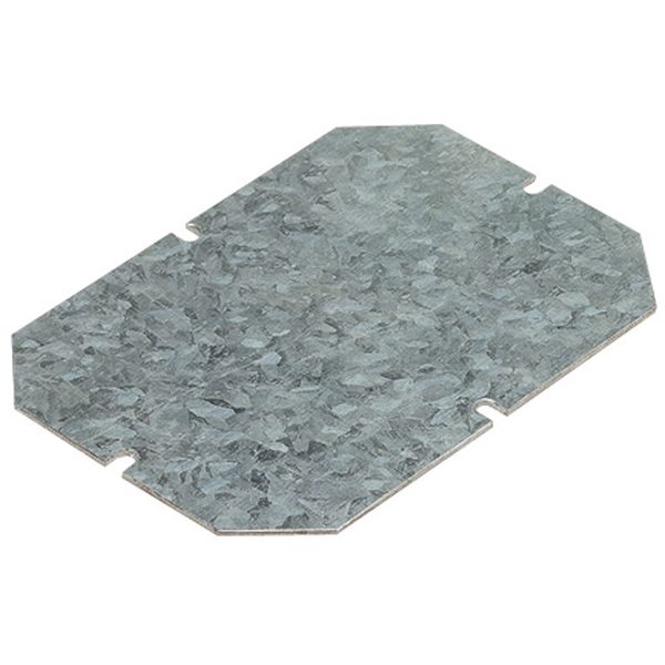 Mounting plate - for boxes 155x110 mm - galvanized steel - 1.5 mm thick image 1