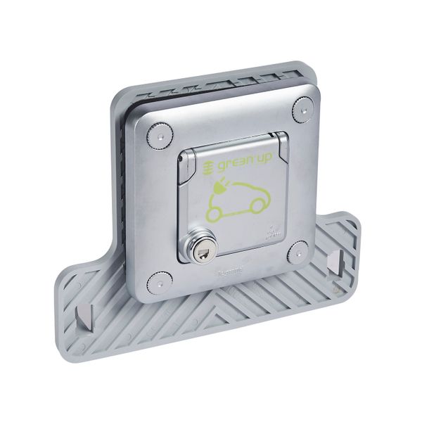 Flush mounting metal socket Green'up Access - locked - IP 55-IK 10 - German std image 1