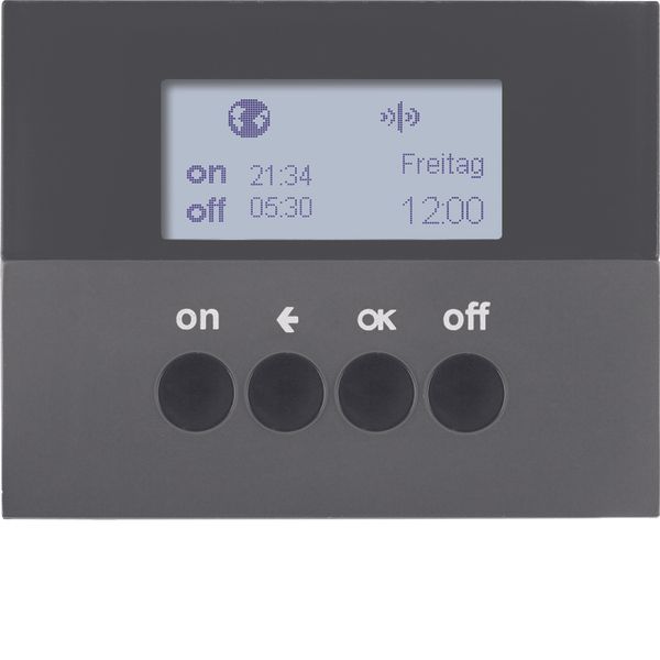 KNX radio timer quicklink, display, K.1, ant. matt, lacq. image 1