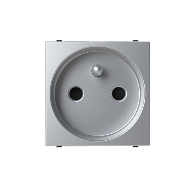N2287.6 PL Socket outlet FR Silver - Zenit image 1