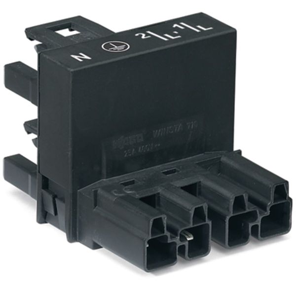 h-distribution connector 4-pole Cod. A black image 2
