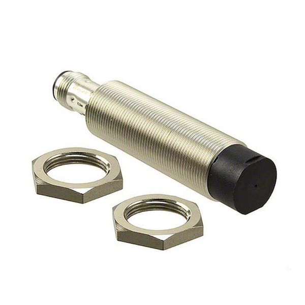 Proximity sensor, inductive, nickel-brass, short body, M18, unshielded image 1