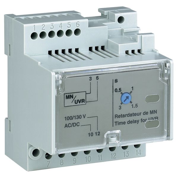 Adjustable time delay relay - for MN undervoltage release - 200/250 V AC/DC - sp image 1