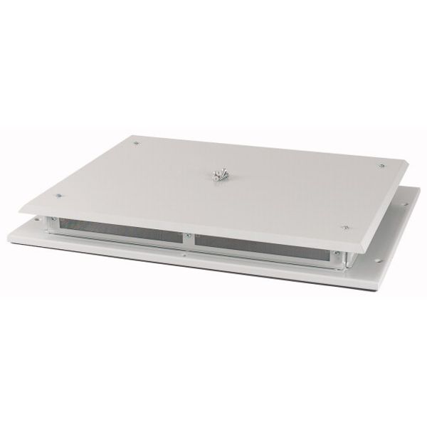 Top plate, ventilated, W=800mm, IP42, grey image 1