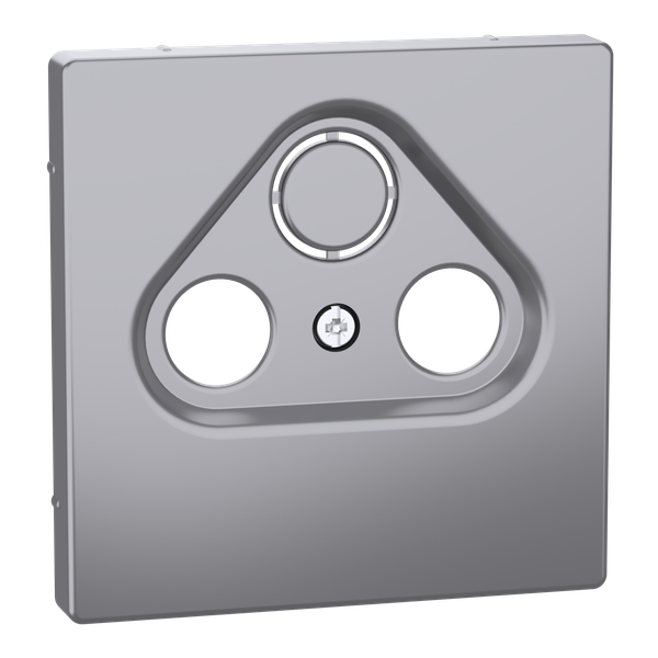 Central plate for antenna sockets, stainless steel, system design image 1