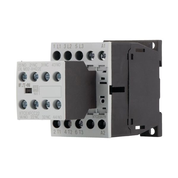 Contactor, 380 V 400 V 3 kW, 2 N/O, 2 NC, 24 V DC, DC operation, Screw terminals image 5