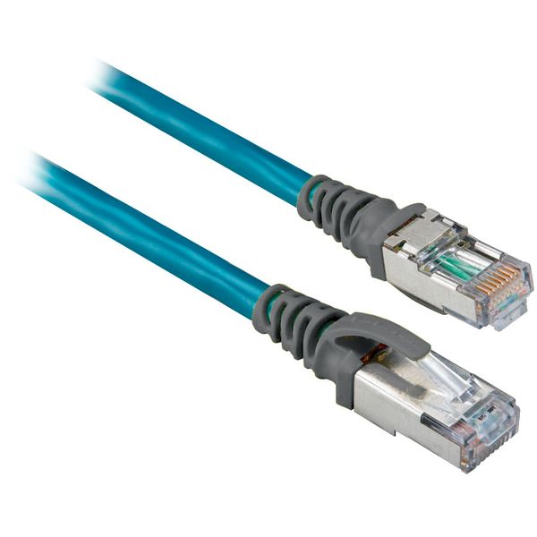 Patchcord, Ethernet, 8 Conductor, RJ45, Straight/Straight, Shielded image 1