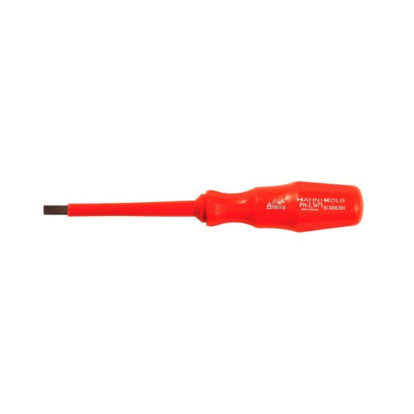 Electrician's screw driver VDE-slot 2.5x75mm, insulated image 1