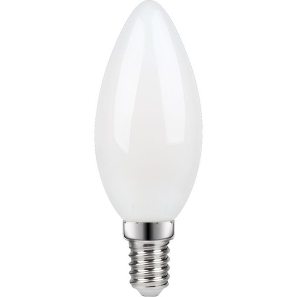 LED E14 Fila Candle C35x100 230V 470Lm 5W 827 AC Milky Frosted Dim image 1