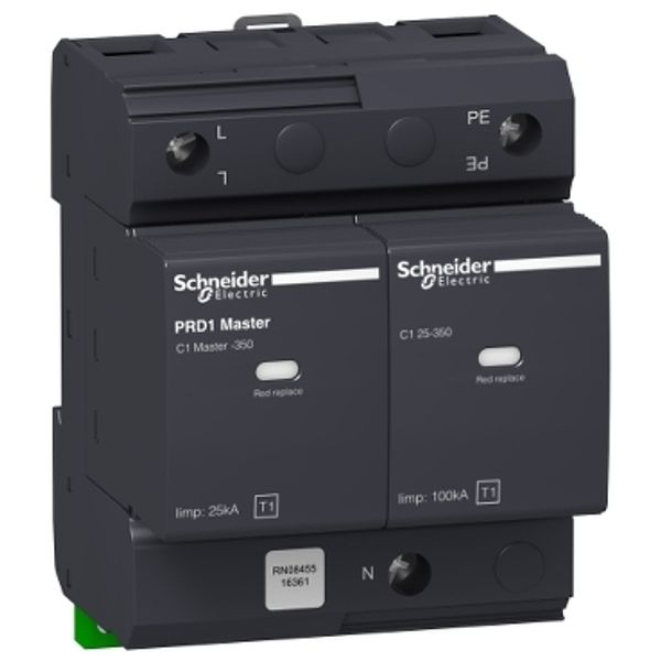 PRD1 Master modular surge arrester - 1 pole + N - 350V - with remote transfer image 2