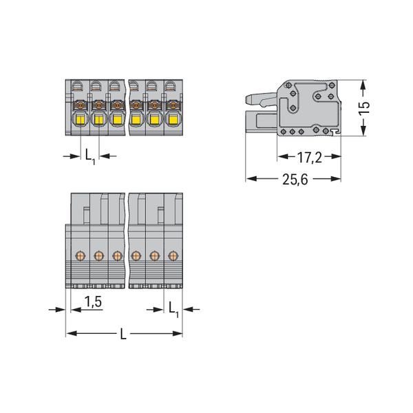 2231-124/026-000 1-conductor female connector; push-button; Push-in CAGE CLAMP® image 4