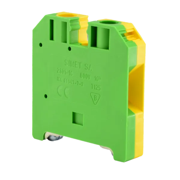 Rail-mounted screw terminal block ZSO1-16.0 yellow-green image 1