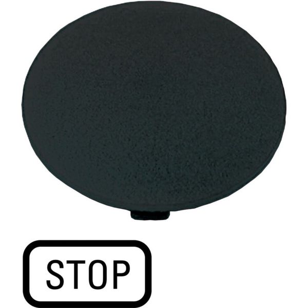 Button plate, mushroom black, STOP image 6