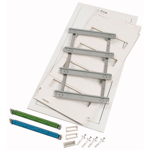 Flush-mounting expansion kit with plug-in terminal 4 row, form of delivery for projects image 2