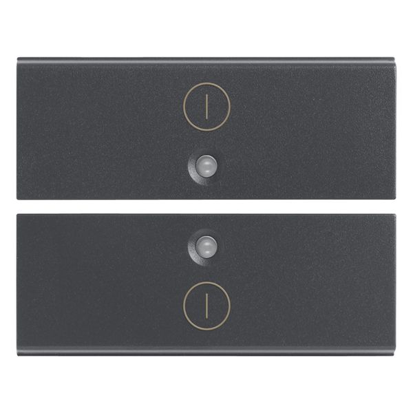 Two half-buttons 2M I/O symbols grey image 1