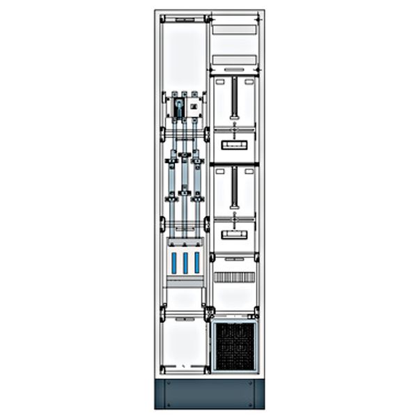 Wandlermessschrank 250A EnBW, 5-polig IP41 RAL7035, H=2000mm image 1