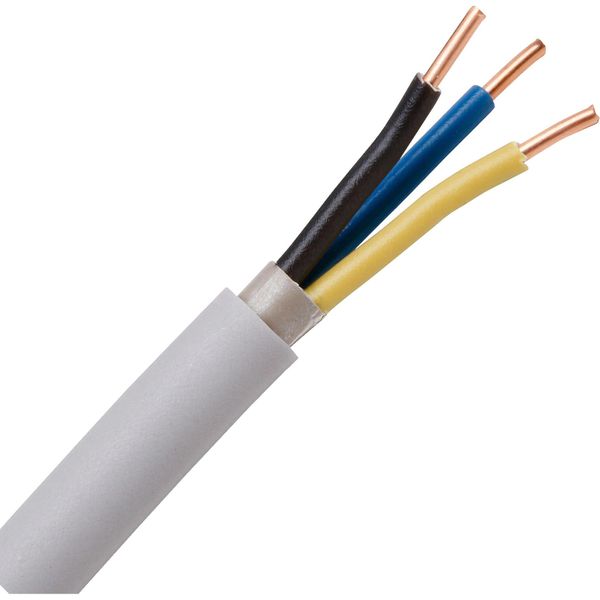 Sheathed cable, 3-core, colour: grey image 1