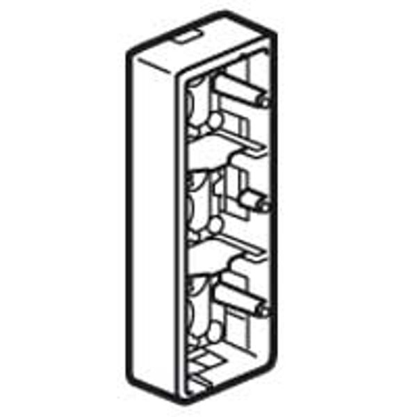 Surface-mounting box Mosaic - 3 x 2 vertical modules - depth 40 mm image 1