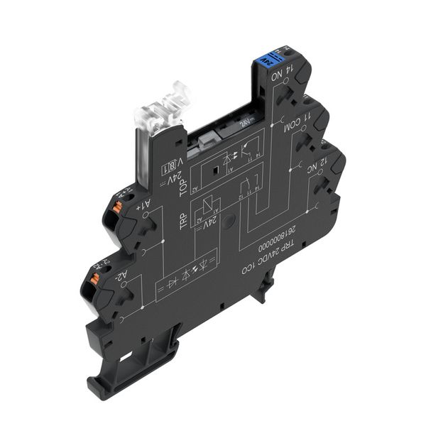 Relay socket, IP20, 24 V DC ±20 %, 1 CO contact , 10 A, PUSH IN image 1