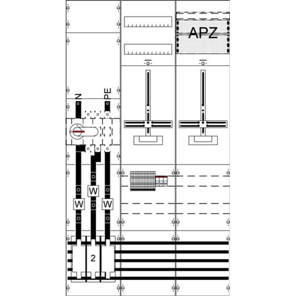 WF39KW16 Measurement and metering transformer board, Field width: 3, Rows: 0, 1350 mm x 750 mm x 160 mm, IP2XC image 5