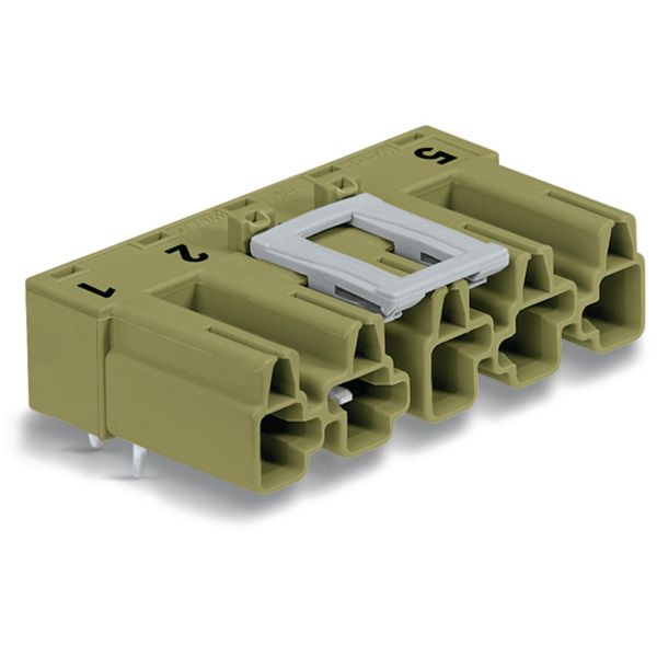 Plug for PCBs angled 5-pole light green image 5