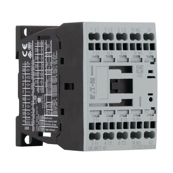 Contactor, 3 pole, 380 V 400 V 3 kW, 1 N/O, 24 V 50 Hz, AC operation, Spring-loaded terminals image 14