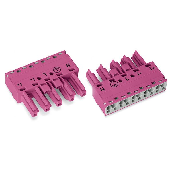 Socket 5-pole Cod. B pink image 1