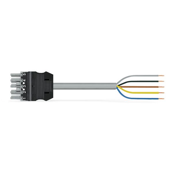 pre-assembled connecting cable Eca Socket/open-ended gray image 1