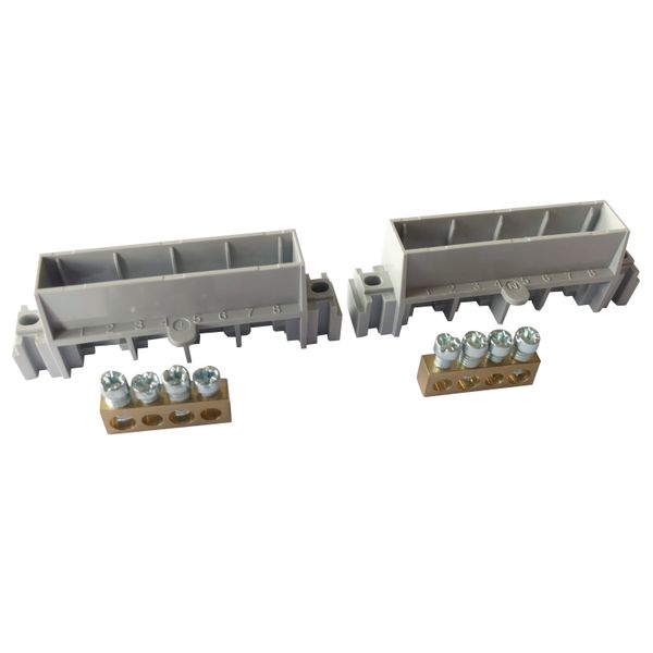 PRACTIBOX S 4 HOLES EARTH AND NEUTRAL TERMINAL BLOCKS image 1