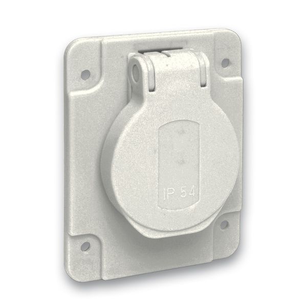 PratiKa socket - grey - 2P + E - 10/16 A - 250 V - French - IP54 - flush - back image 3