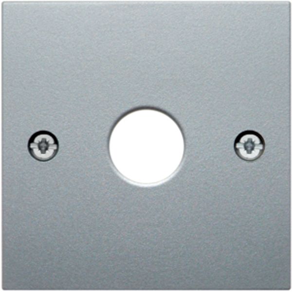 Centre plate for aerial socket 1-hole, B.7, aluminium matt image 1