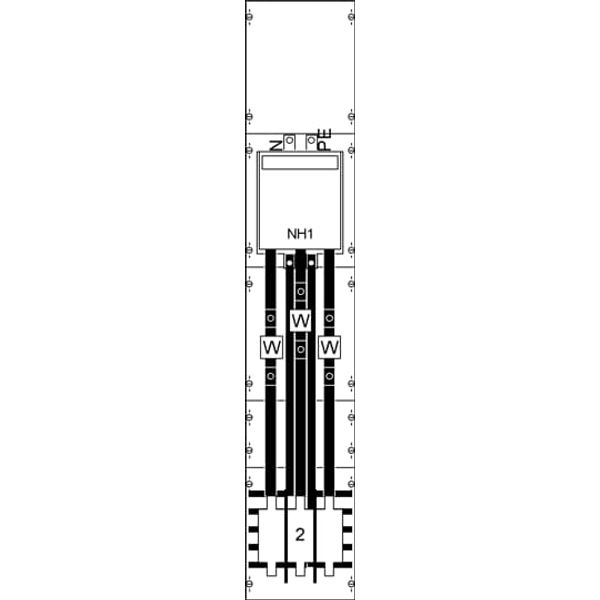 KA4050 CT meter panel, Field width: 1, Rows: 0, 1350 mm x 250 mm x 160 mm, IP2XC image 5