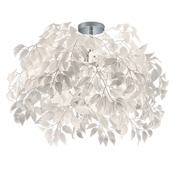 Leavy ceiling lamp 70 cm 3xE27 white image 1