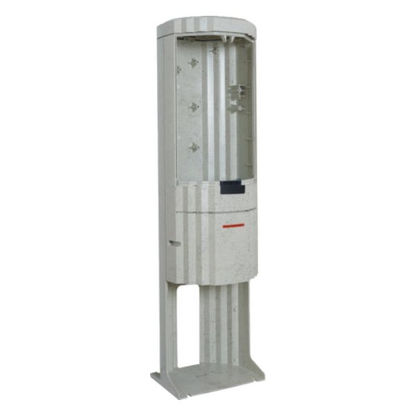 Distribution column series 135 round, empty, with plug, fixed space slot, 1350x360mm image 1