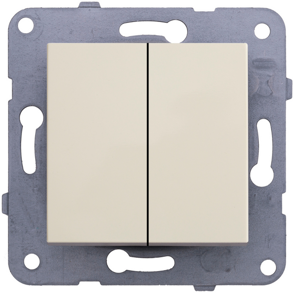 Karre Plus-Arkedia Beige Two Gang Switch image 1